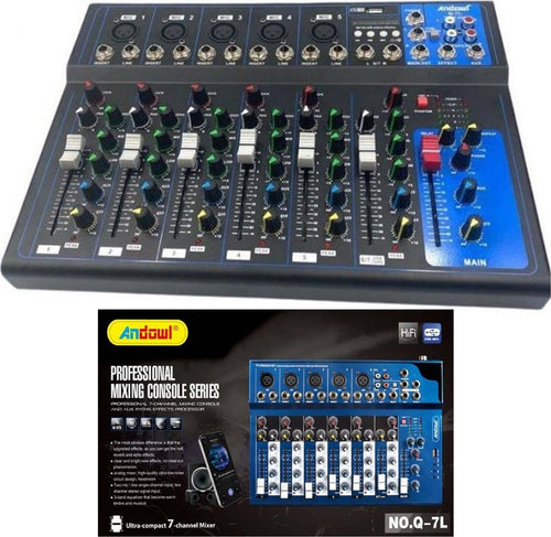 Console Missaggio Mixer Professionale 7 Channel Mixing Serie Usb Bluetooth Q-7l Strumenti Musicali/Attrezzature per DJ e VJ/Mixer per DJ Trade Shop italia - Napoli, Commerciovirtuoso.it