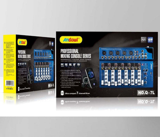 Console Missaggio Mixer Professionale 7 Channel Mixing Serie Usb Bluetooth Q-7l Strumenti Musicali/Attrezzature per DJ e VJ/Mixer per DJ Trade Shop italia - Napoli, Commerciovirtuoso.it