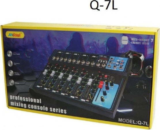 Console Missaggio Mixer Professionale 7 Channel Mixing Serie Usb Bluetooth Q-7l Strumenti Musicali/Attrezzature per DJ e VJ/Mixer per DJ Trade Shop italia - Napoli, Commerciovirtuoso.it