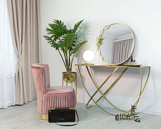 Console-ring-struttura-in-ferro-color-oro-e-vetro-per-interni