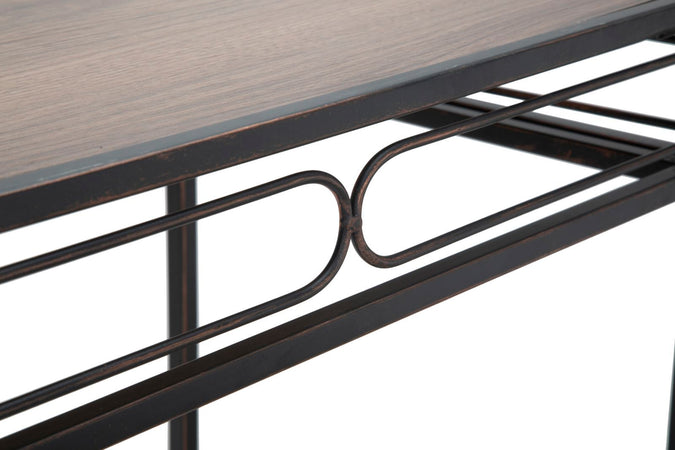 Console-struttura-in-metallo-e-ripiano-in-legno-MDF-per-interni