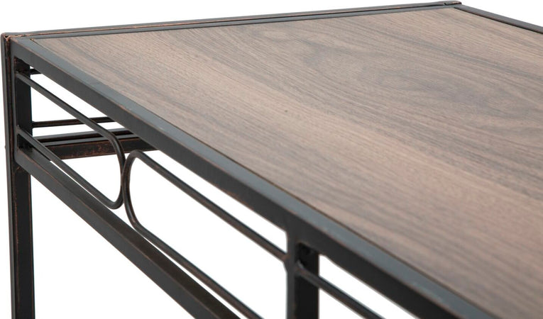 Console-struttura-in-metallo-e-ripiano-in-legno-MDF-per-interni