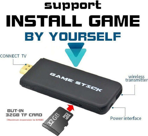 Console Wireless Hdmi 4k Tv Game Stick 10000 Giochi Integrati + Wireless Gamepad Giochi e giocattoli/Elettronica per bambini/Console portatili Trade Shop italia - Napoli, Commerciovirtuoso.it