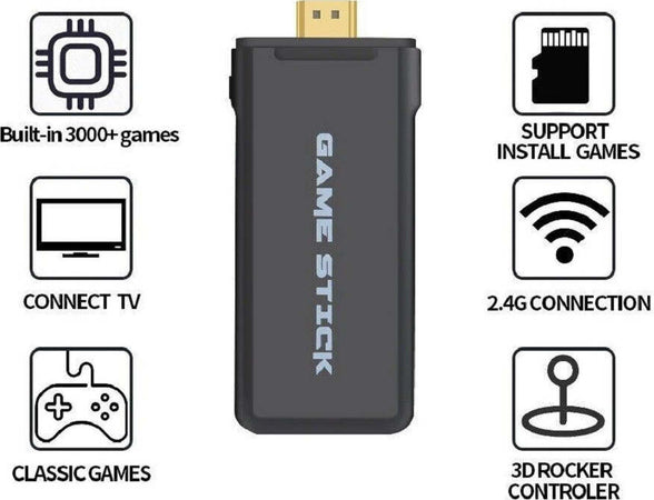Console Wireless Hdmi 4k Tv Game Stick 10000 Giochi Integrati + Wireless Gamepad Giochi e giocattoli/Elettronica per bambini/Console portatili Trade Shop italia - Napoli, Commerciovirtuoso.it