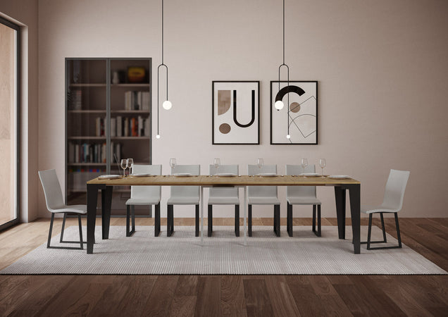 Tavolo consolle "Udine" allungabile in legno per sala da pranzo
