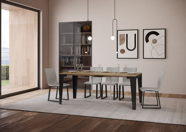 Tavolo consolle "Udine" allungabile in legno per sala da pranzo