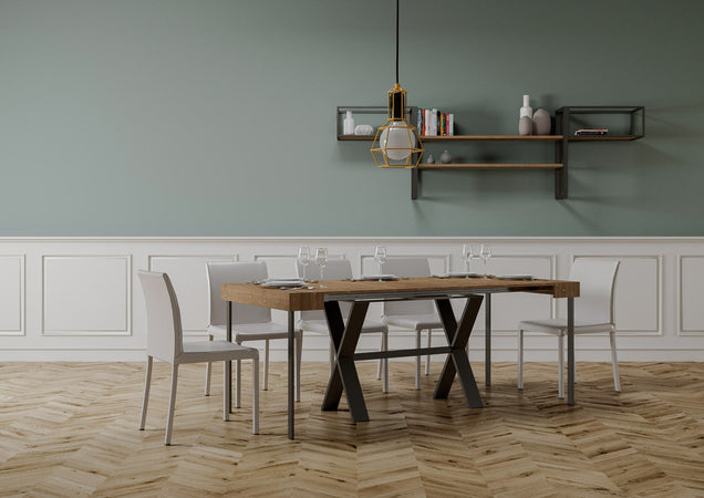 Tavolo consolle "Perugia" allungabile in legno per sala da pranzo