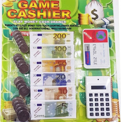 Contanti-Finti-Carta-Credito-Cashier-Lettore-Soldi-Monete-Banconote-Euro-Gioco