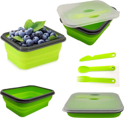 Contenitore Cibo Pieghevole Silicone Scatola Porta Pranzo Posate Lavoro Casa, arredamento e bricolage > Cucina > Barattoli e Contenitori Trade Shop italia - Napoli, Commerciovirtuoso.it