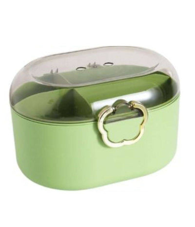 Contenitore Organizzatore Per Cassetti Arredamento Colore Verde Dim. 27x24x18 Cm