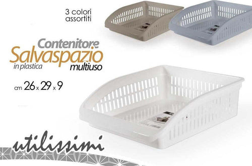 Contenitore Salvaspazio Multiuso In Plastica 26x29x9cm 3 Colori Assortiti 838682 Casa e cucina/Organizzazione interni/Contenitori e barattoli da cucina/Vasetti e barattoli per conserve/Barattoli Trade Shop italia - Napoli, Commerciovirtuoso.it