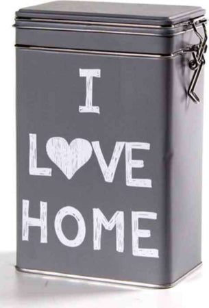 Contenitore Scatola In Latta Rettangolare Multiuso I Love Home 19x12x8cm 710469 Casa e cucina/Organizzazione interni/Contenitori e barattoli da cucina/Vasetti e barattoli per conserve/Barattoli Trade Shop italia - Napoli, Commerciovirtuoso.it