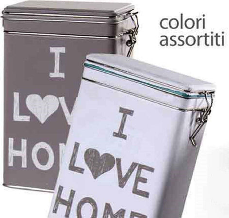 Contenitore Scatola In Latta Rettangolare Multiuso I Love Home 19x12x8cm 710469 Casa e cucina/Organizzazione interni/Contenitori e barattoli da cucina/Vasetti e barattoli per conserve/Barattoli Trade Shop italia - Napoli, Commerciovirtuoso.it