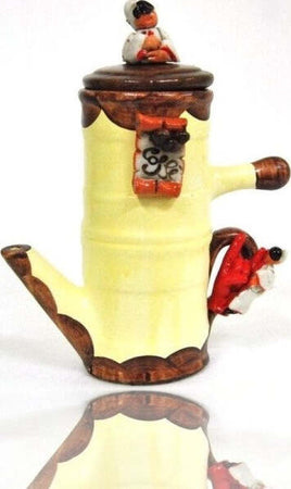 Contenitore Souvenir Decorativo Pulcinella Terracotta Forma Caffettiera Casa e cucina/Decorazioni per interni/Pezzi da collezione/Statuine Trade Shop italia - Napoli, Commerciovirtuoso.it