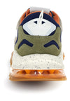 W6YZ Breeze 3-M Sneakers Uomo in Suede e Nylon Multicolor Militare Azure Taupe