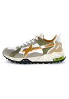 W6YZ Sneaker Uomo BREEZE 3-M in Suede e Tessuto Tecnico Taupe Militare Zucca