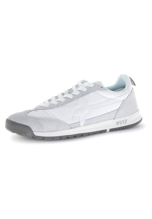 W6YZ Sneaker Uomo KEY-M in Suede e Tessuto Tecnico Bianco