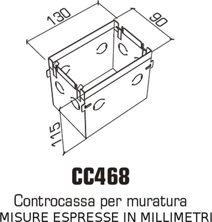 Controcassa-acciaio-9010-Belfiore-Neo-Luce-CC468-0029-accessorio-muratura