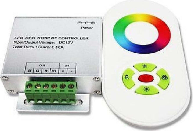 Controller Dimmer RGB telecomando touch RF 12-24V 18A per striscia LED 5050 RGB Fai da te/Materiale elettrico/Interruttori e dimmer/Dimmer Trade Shop italia - Napoli, Commerciovirtuoso.it