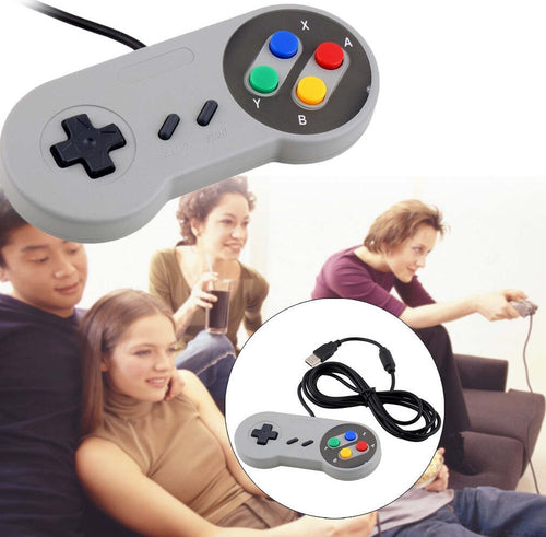 CONTROLLER USB GAMEPAD JOYPAD JOYSTICK PER NINTENDO WINDOWS SF SUPER SNES PC RT Videogiochi/Sistemi legacy/Sistemi Nintendo/Wii/Accessori/Controller e telecomandi/Controller standard e gamepads Trade Shop italia - Napoli, Commerciovirtuoso.it