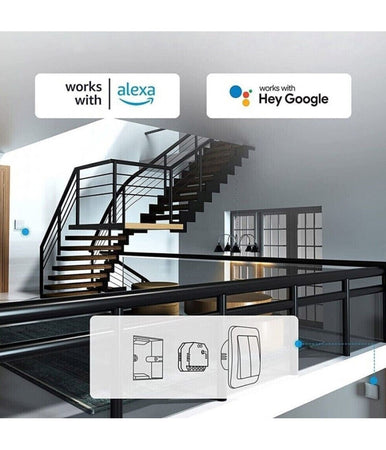 Controllo Vocale Wifi Alexa Google Home 2 Canali Domotica Sonoff Dual R3