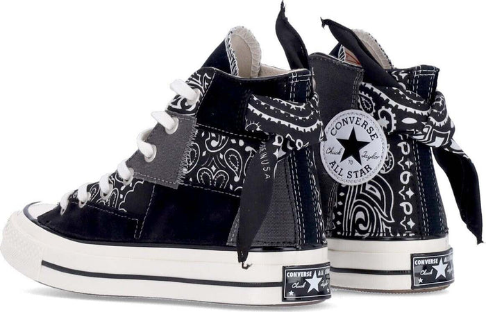 CONVERSE-Scarpa-Alta-Uomo-Chuck-70-Canvas-Ltd-Black-Paisley-Patchwork-da-uomo