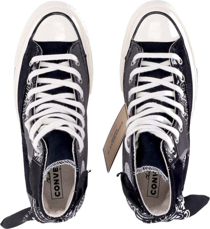 CONVERSE-Scarpa-Alta-Uomo-Chuck-70-Canvas-Ltd-Black-Paisley-Patchwork-da-uomo