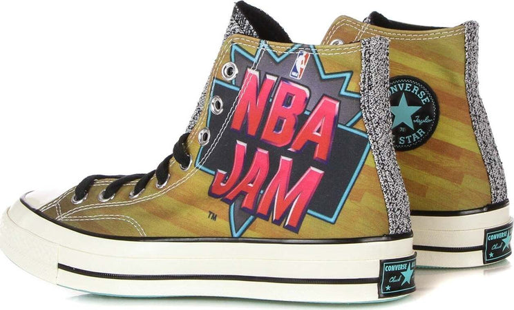 CONVERSE-Scarpa-Basket-Uomo-Chuck-70-Nba-Jam-Brown/solar-Red/electric-Aqua-da-uomo