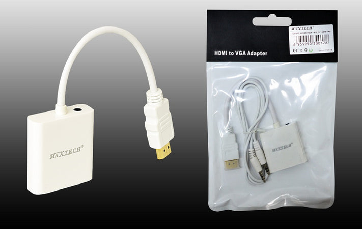 Convertitore-Adattatore-Cavo-Hdmi/vga-+-Aux-Da-0.15-Metri-Pc-Maxtech-Chdmi-vga