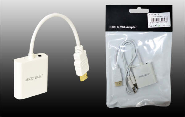 Convertitore-Adattatore-Cavo-Hdmi/vga-+-Aux-Da-0.15-Metri-Pc-Maxtech-Chdmi-vga