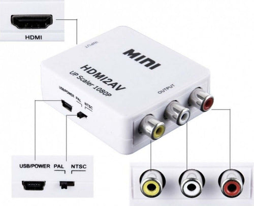 Convertitore Adattatore Video Audio Da Hdmi Av Rca 2av 1080p Per Tv Telecamera Elettronica/Home Cinema TV e video/Accessori/Cavi/Cavi HDMI Trade Shop italia - Napoli, Commerciovirtuoso.it