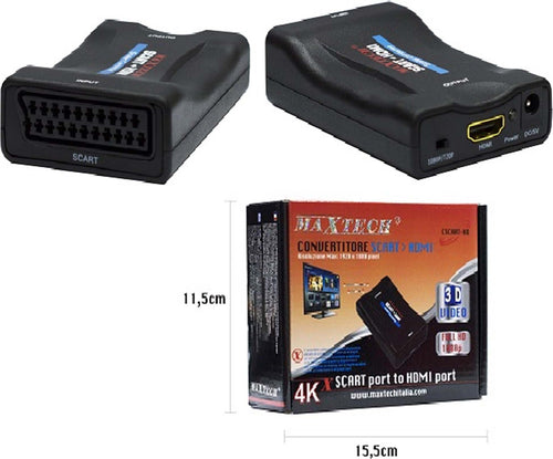 Convertitore Audio Video Analogico Scart A Digitale Hdmi Full Hd 1080p Maxtech Cscart-hd Elettronica e telefonia > Accessori Audio e Video > Adattatori Video Trade Shop italia - Napoli, Commerciovirtuoso.it