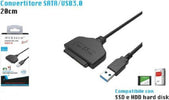 Convertitore Cavo Adattatore Sata Usb 3.0 20cm Ssd Hdd Hard Disk Maxtech Sa-u3.0 Elettronica/Informatica/Accessori/Cavi e accessori/Cavi/Cavi SATA Trade Shop italia - Napoli, Commerciovirtuoso.it