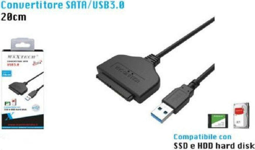 Convertitore Cavo Adattatore Sata Usb 3.0 20cm Ssd Hdd Hard Disk Maxtech Sa-u3.0 Elettronica/Informatica/Accessori/Cavi e accessori/Cavi/Cavi SATA Trade Shop italia - Napoli, Commerciovirtuoso.it