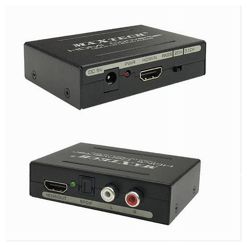 Convertitore Estrattore Hdmi Audio Video 4k Hdmi 2x Rca Toslink Maxtech Hd-hflr