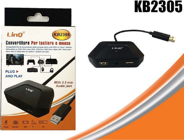 Convertitore Mouse Tastiera Per Console Nintendo Switch Ps4 Ps3 Xbox One Kb2305 Elettronica/Informatica/Accessori/Tastiere Mouse e periferiche di input/Mouse Trade Shop italia - Napoli, Commerciovirtuoso.it