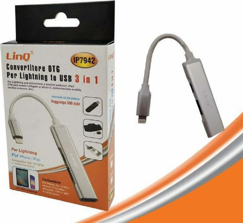Convertitore Otg Connettore Lightning A Lightning + 2xusb 3in1 Hub Iphone Ip7942 Elettronica/Cellulari e accessori/Accessori/Cavi e adattatori/Cavi Lightning Trade Shop italia - Napoli, Commerciovirtuoso.it
