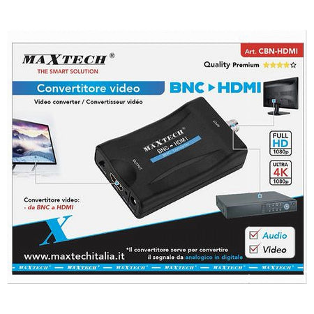 Convertitore Video Bnc Ad Hdmi Adattatore Full Hd Ultra 4k 1080p Pc Tv Cbn-hdmi