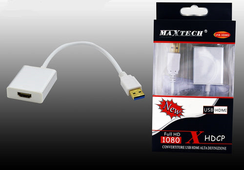 Convertitore Video Da Usb A Hdmi Da Pc A Tv Monitor Adattatore Full Hd Usb-hd001 Maxtech Elettronica/Informatica/Accessori/Adattatori/Adattatori USB-VGA Trade Shop italia - Napoli, Commerciovirtuoso.it
