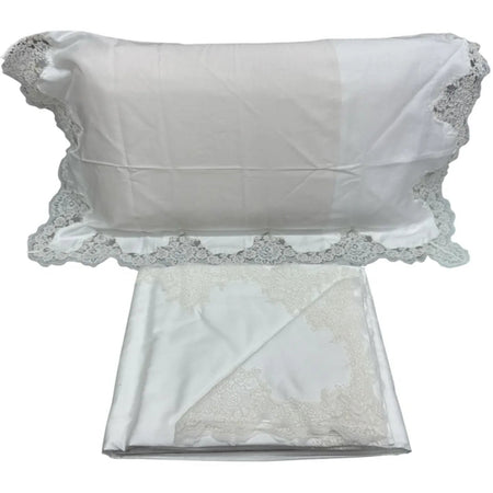 Coordinato Rebrodè Alexander Tuscany Home – Completo Copriletto e Tovaglia 12 Posti in Raso di Cotone Made in Italy