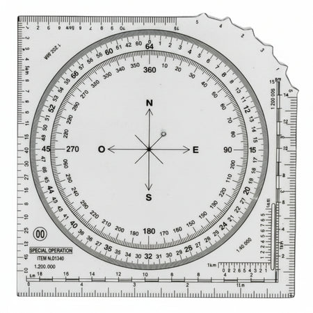Coordinatometro Per Orientamento In Carte Topografiche ideale per caccia, pesca e softair Sport e tempo libero/Caccia e Pesca/Caccia/Binocoli/Binocoli d'avvistamento Il Distintivo - Pesaro, Commerciovirtuoso.it