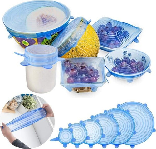 Coperchio In Silicone Estensibile Ser 6 Tappi Per Contenitore Alimenti Ermetico Casa e cucina/Organizzazione interni/Contenitori e barattoli da cucina/Vasetti e barattoli per conserve/Coperchi Trade Shop italia - Napoli, Commerciovirtuoso.it
