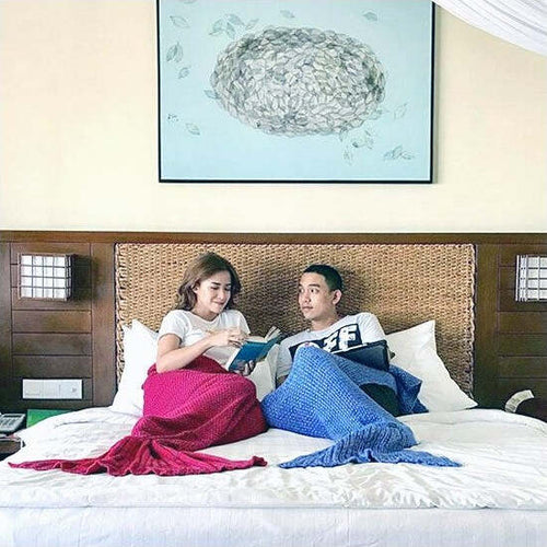 Coperta-A-Forma-Di-Coda-Di-Sirena-Vari-Colori-Sirenetta-Riscalda-Piedi-Plaid