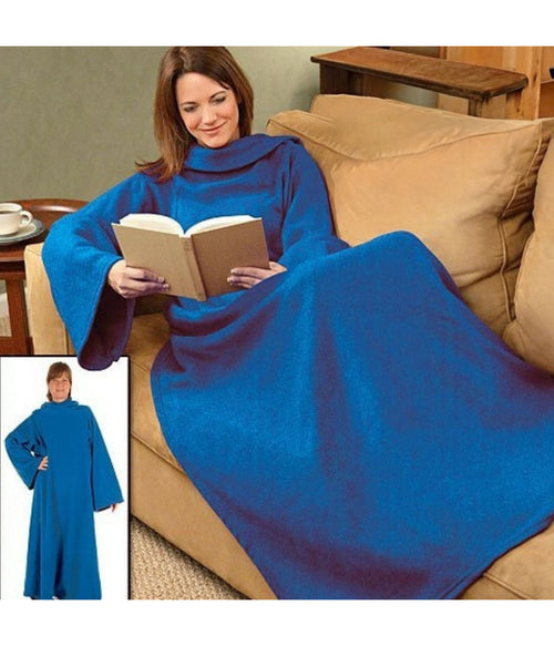 Coperta Con Maniche Plaid Caldo Inverno Unisex Uomo Donna Soffice Casa