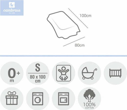 Coperta Cotone Bambino Cambrass 80x100 Ele Azzurro Casa e cucina/Tessili per la casa/Biancheria per culle e lettini/Coperte e copertine/Coperte La Casa Del Bebè - Napoli, Commerciovirtuoso.it