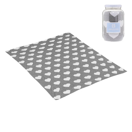 Coperta Cotone Bambino Cambrass 80x100 Love Grigio