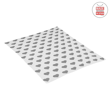 Coperta Cotone Bambino Cambrass 80x100 Love Grigio