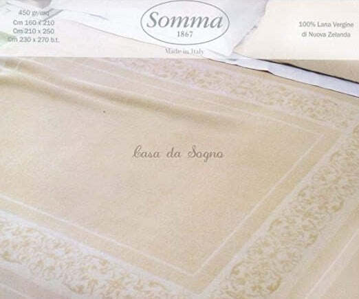 Coperta Di Lana Matrimoniale Var.chiaro Somma Casa e cucina/Tessili per la casa/Biancheria da letto/Coperte e trapunte/Coperte Biancheria Arredo Home - Nola, Commerciovirtuoso.it