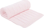 Coperta lavorata a maglia Rosa Chiaro Casa e cucina/Tessili per la casa/Biancheria per culle e lettini/Coperte e copertine/Coperte La Casa Del Bebè - Napoli, Commerciovirtuoso.it
