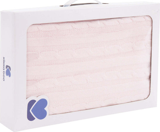 Coperta lavorata a maglia Rosa Chiaro Casa e cucina/Tessili per la casa/Biancheria per culle e lettini/Coperte e copertine/Coperte La Casa Del Bebè - Napoli, Commerciovirtuoso.it
